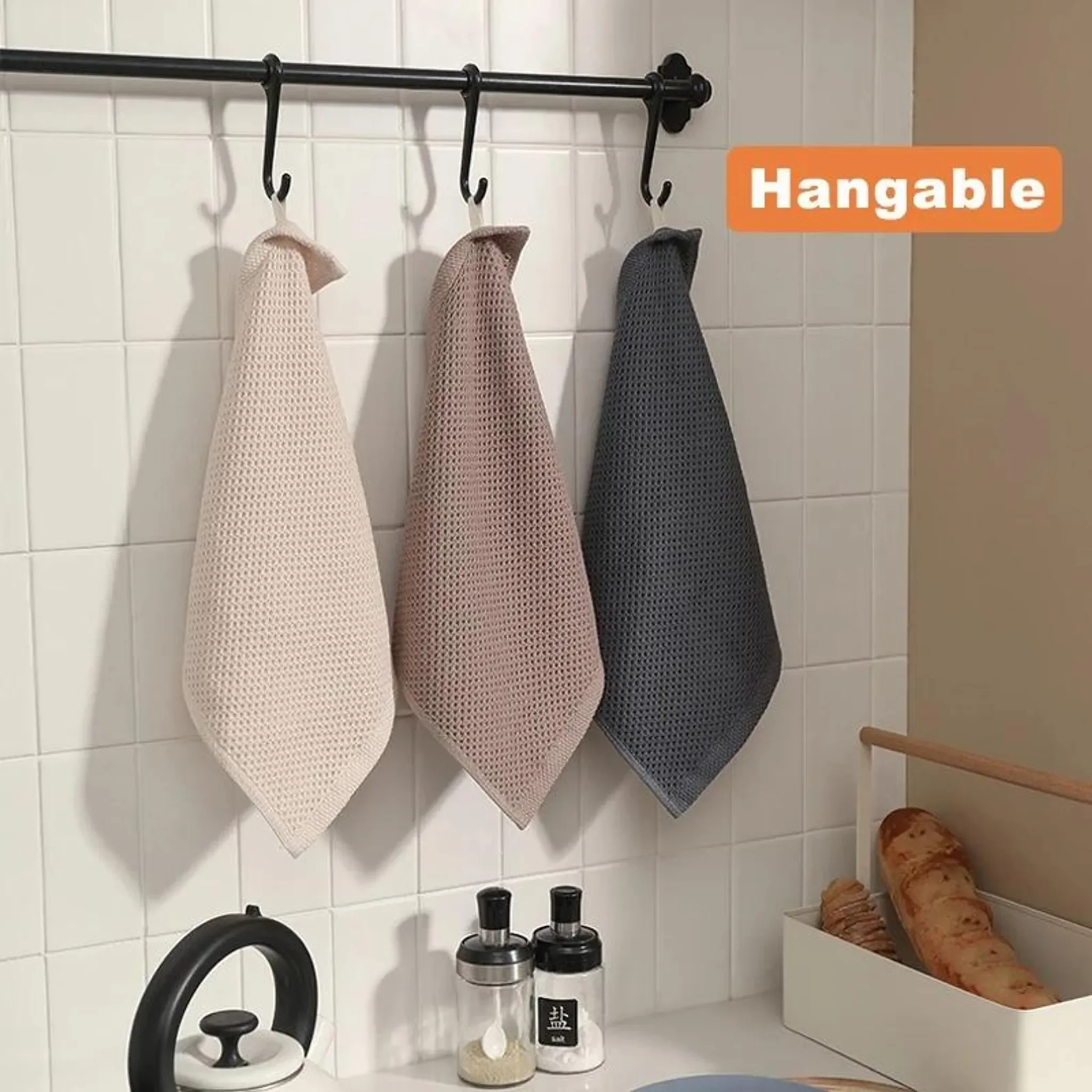 Geschirrtücher – 6er Set – Grau, 30×30 cm